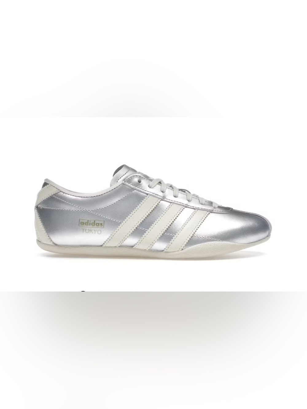 Adidas Woman’s Tokyo Silver  Metallic Cream White Low-Top Sneakers size 7.5